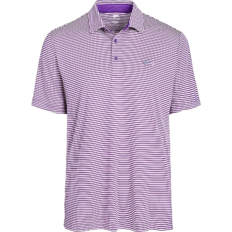 Attack Life by Greg Norman Men's Men's Performance Stretch Feeder Stripe Polo Size Small