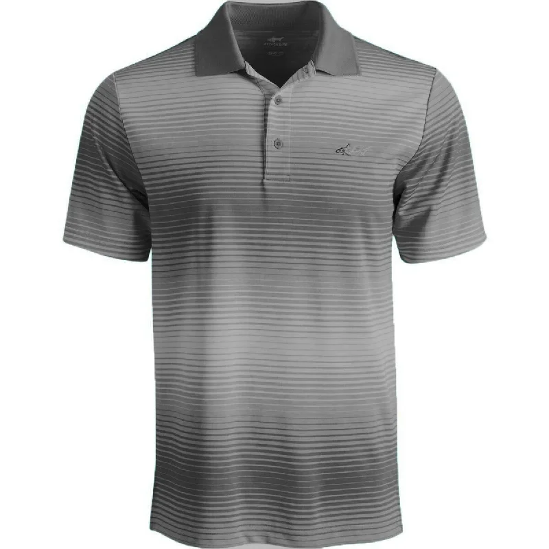 Greg Norman Men's Lambert Ombre Stripe Polo Dark Gray Size Small