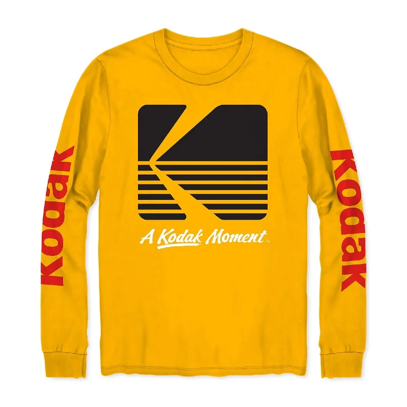 Kodak Men's Long Sleeve Graphic T-Shirt Yellow Size Small