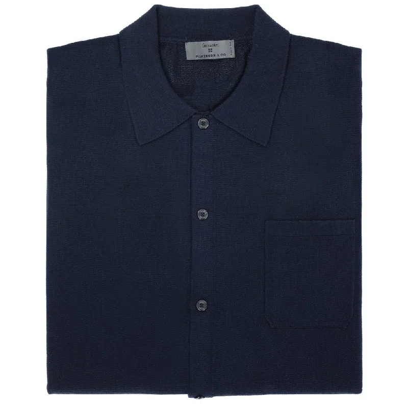 McKINNON & CO X FERRANTE Garment Dyed Shirt NAVY