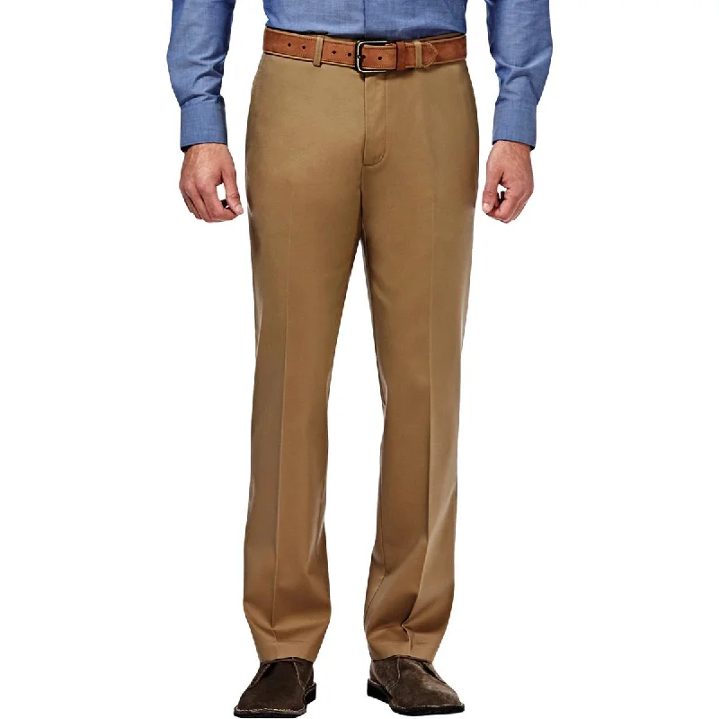 Haggar Mens Straight Fit Twill Dress Pants