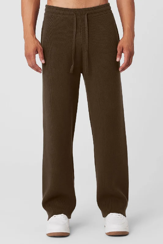 Scholar Straight Leg Sweatpant - Espresso