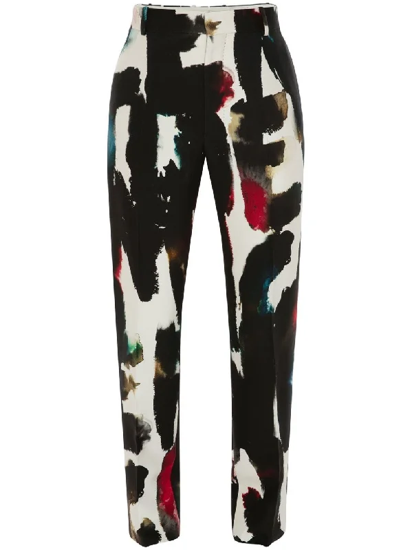 Watercolour Cigarette-Cut Trousers