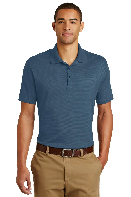 Eddie Bauer Mens Performance UPF 30+ Short Sleeve Polo Shirt - Coast Blue