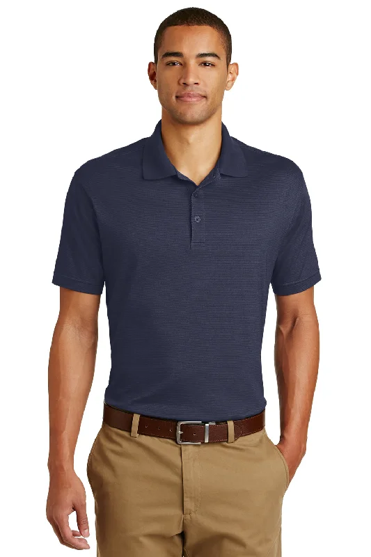 Eddie Bauer Mens Performance UPF 30+ Short Sleeve Polo Shirt - Navy Blue