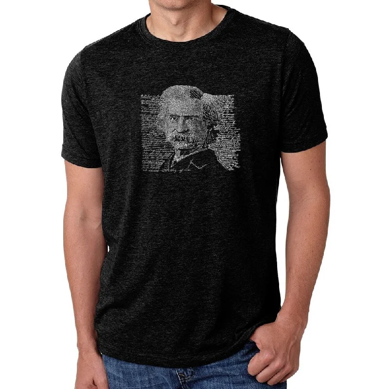 Los Angeles Pop Art Men's Premium Blend Word Art T-shirt - Mark Twain