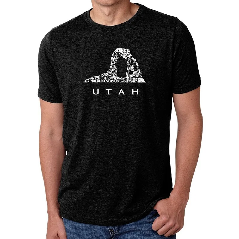 Los Angeles Pop Art Men's Premium Blend Word Art T-shirt - Utah