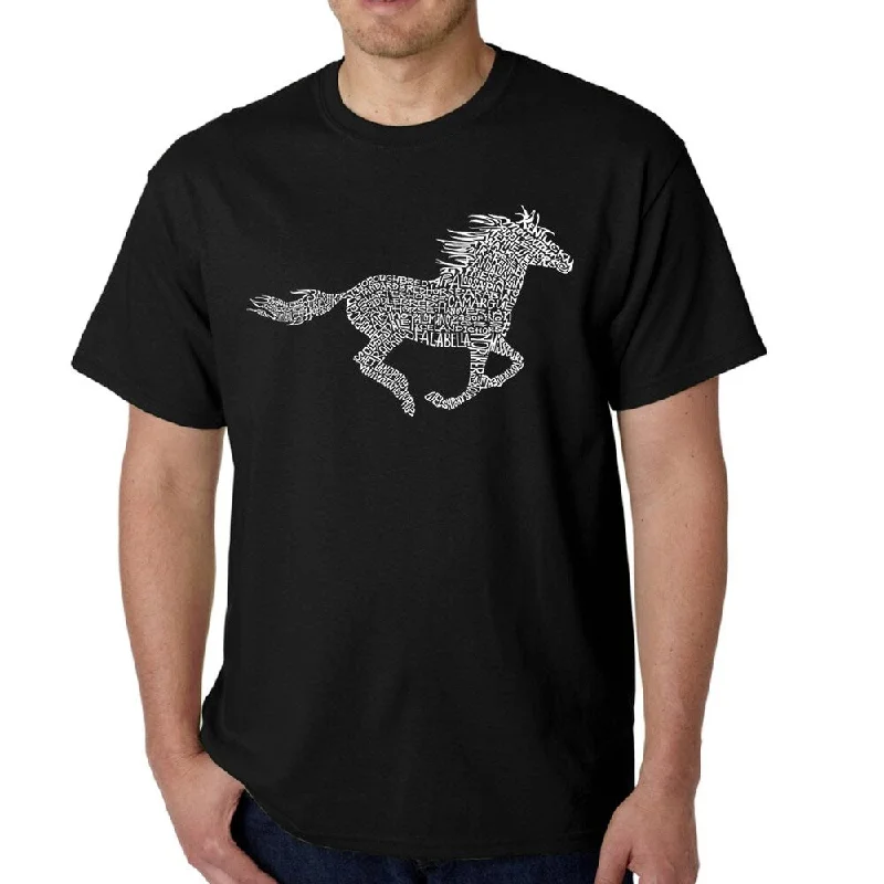 Men's Word Art T-shirt - Horse Breeds