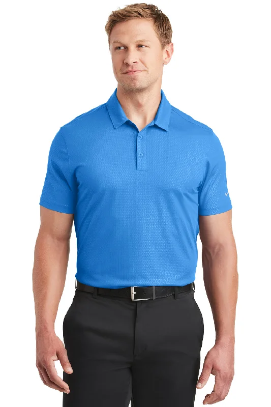 Nike Mens Dri-Fit Moisture Wicking Short Sleeve Polo Shirt - Brisk Blue