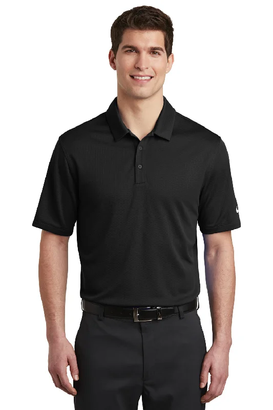 Nike Mens Dri-Fit Moisture Wicking Short Sleeve Polo Shirt - Black