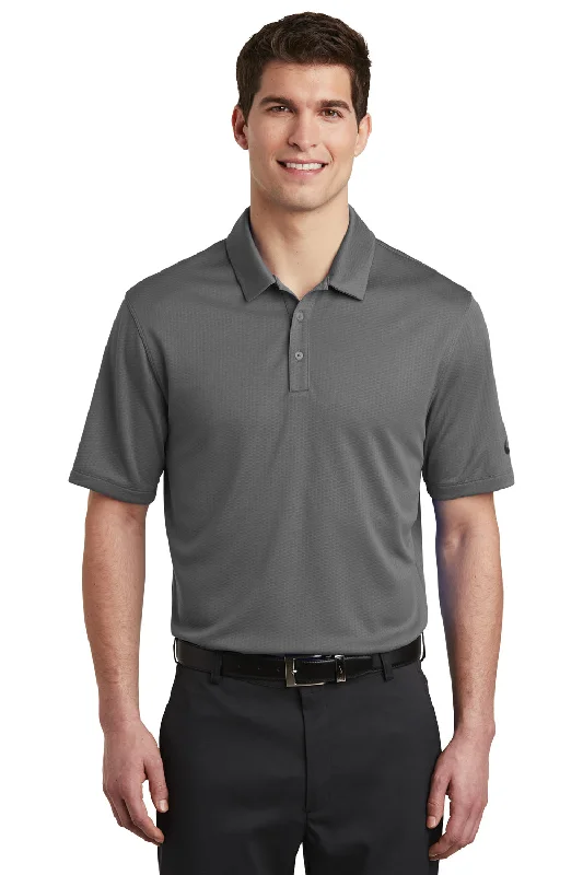 Nike Mens Dri-Fit Moisture Wicking Short Sleeve Polo Shirt - Dark Grey