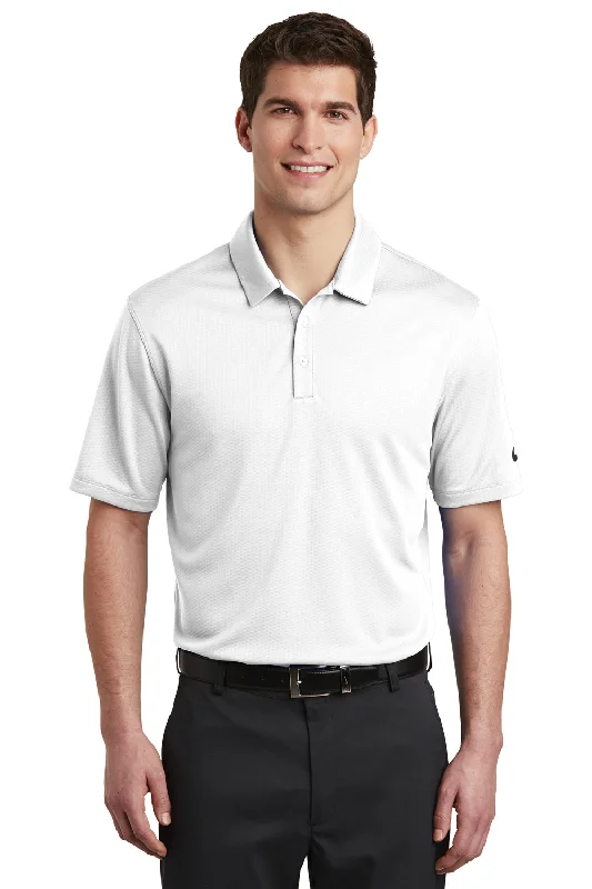 Nike Mens Dri-Fit Moisture Wicking Short Sleeve Polo Shirt - White