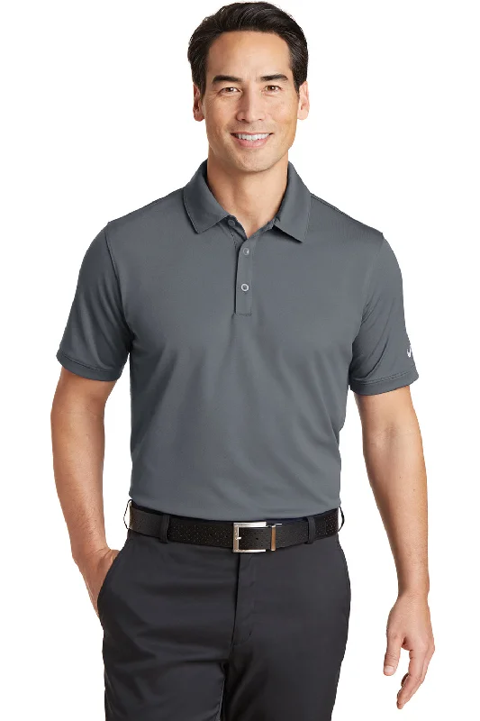 Nike Mens Icon Dri-Fit Moisture Wicking Short Sleeve Polo Shirt - Dark Grey