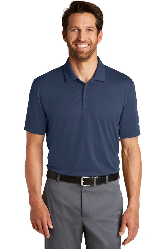 Nike Mens Legacy Dri-Fit Moisture Wicking Short Sleeve Polo Shirt - Midnight Navy Blue