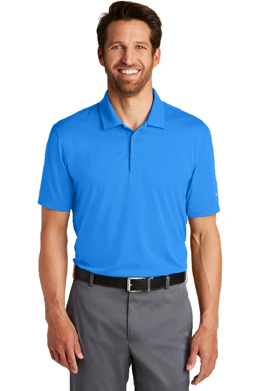 Nike Mens Legacy Dri-Fit Moisture Wicking Short Sleeve Polo Shirt - Photo Blue