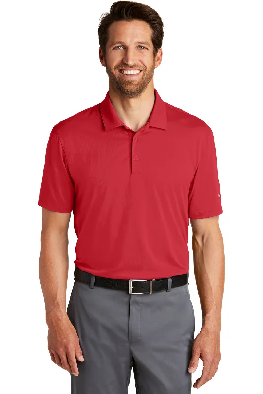 Nike Mens Legacy Dri-Fit Moisture Wicking Short Sleeve Polo Shirt - Gym Red