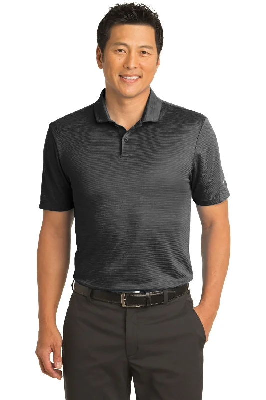 Nike Mens Prime Dri-Fit Moisture Wicking Short Sleeve Polo Shirt - Black - Closeout