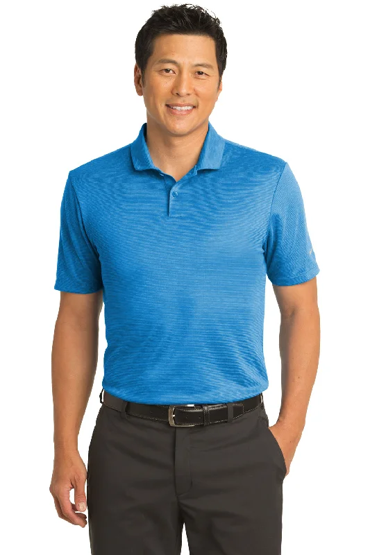 Nike Mens Prime Dri-Fit Moisture Wicking Short Sleeve Polo Shirt - Photo Blue