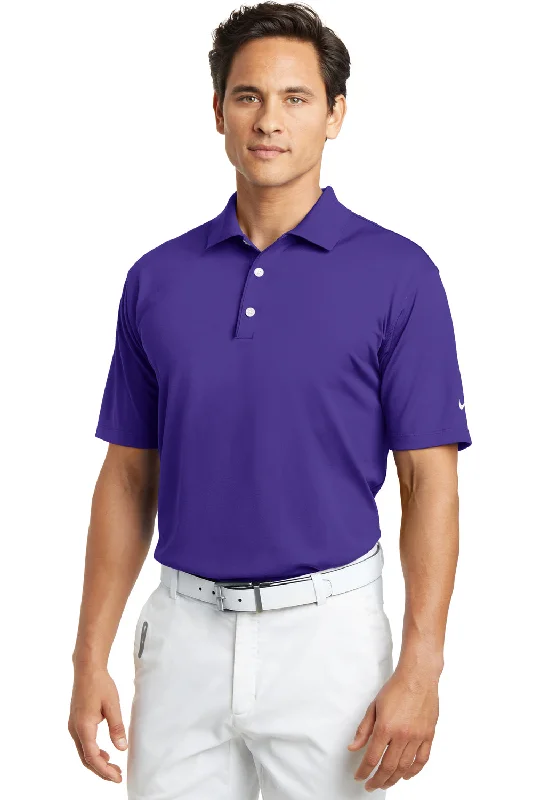 Nike Mens Tech Basic Dri-Fit Moisture Wicking Short Sleeve Polo Shirt - Varsity Purple