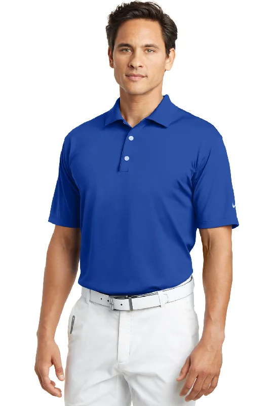 Nike Mens Tech Basic Dri-Fit Moisture Wicking Short Sleeve Polo Shirt - Varsity Royal Blue