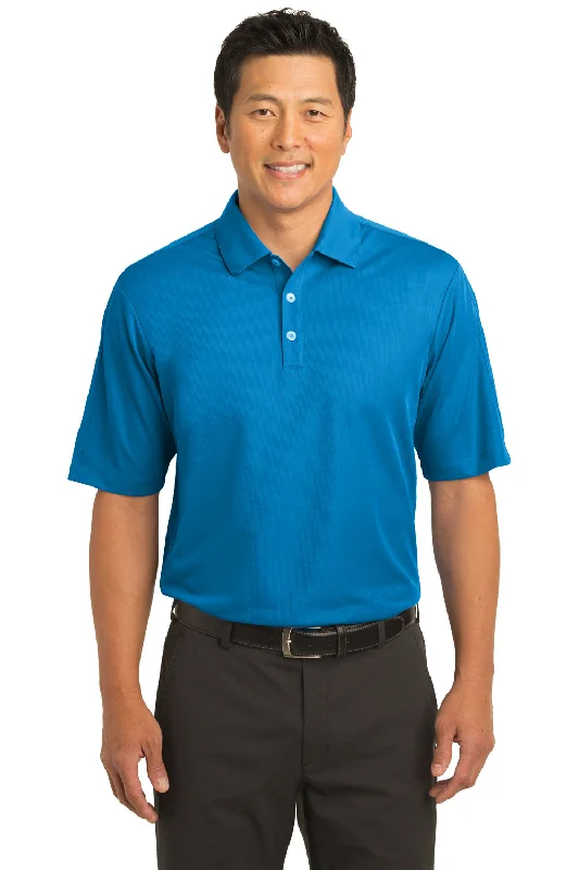 Nike Mens Tech Sport Dri-Fit Moisture Wicking Short Sleeve Polo Shirt - Pacific Blue