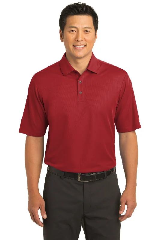 Nike Mens Tech Sport Dri-Fit Moisture Wicking Short Sleeve Polo Shirt - Team Red