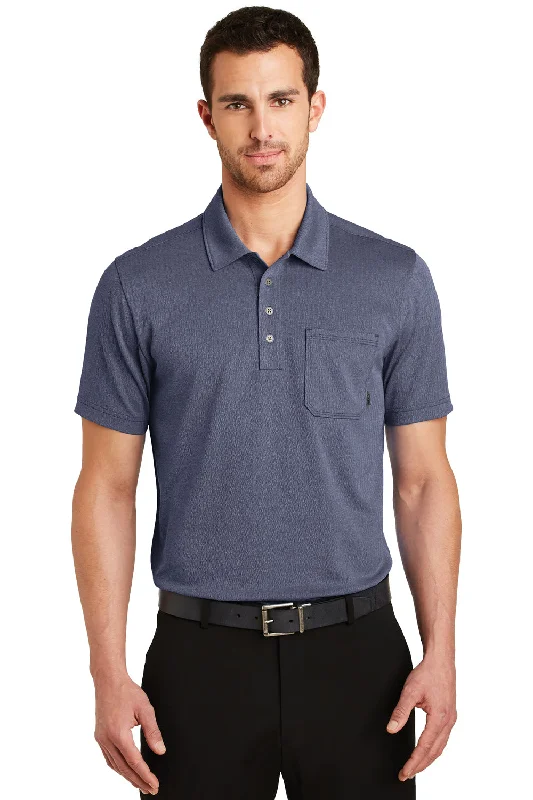 Ogio Mens Express Moisture Wicking Short Sleeve Polo Shirt w/ Pocket - Blueprint - Closeout