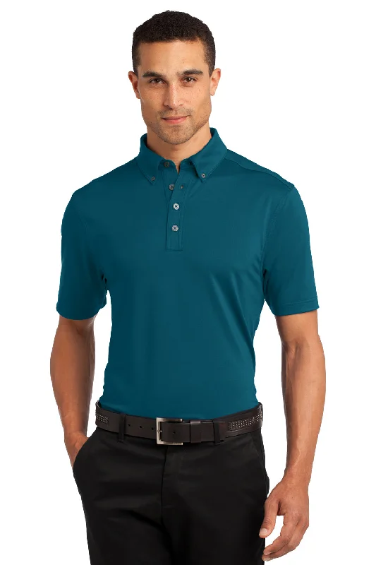 Ogio Mens Gauge Moisture Wicking Short Sleeve Polo Shirt - Throttle Teal Blue