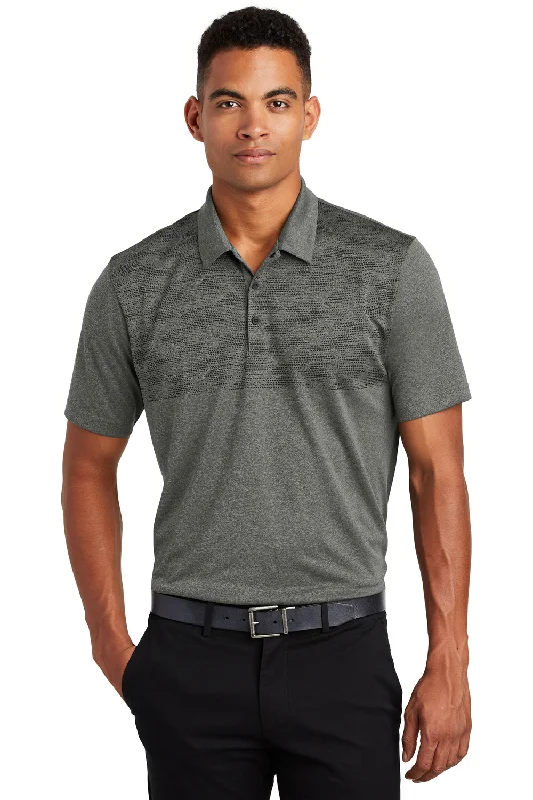 Ogio Mens Gravitate Moisture Wicking Short Sleeve Polo Shirt - Heather Dark Grey