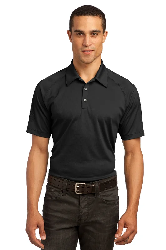 Ogio Mens Optic Moisture Wicking Short Sleeve Polo Shirt - Blacktop