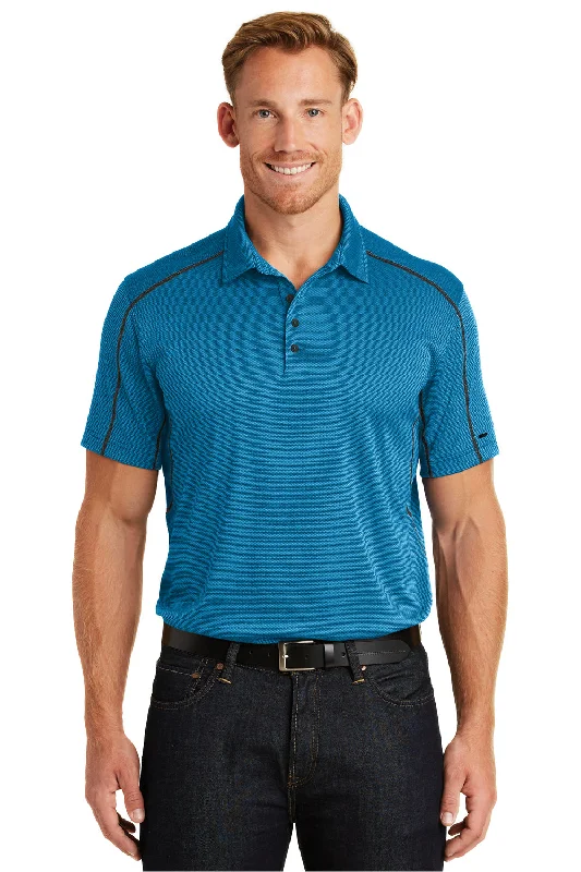 Ogio Mens Orbit Moisture Wicking Short Sleeve Polo Shirt - Bolt Blue/Blacktop - Closeout