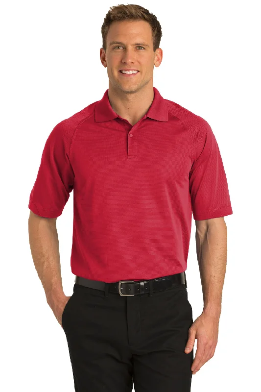 Port Authority Mens Dry Zone Moisture Wicking Short Sleeve Polo Shirt - Engine Red