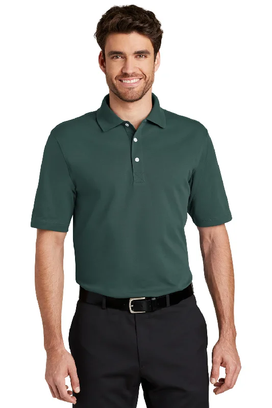 Port Authority Mens Rapid Dry Moisture Wicking Short Sleeve Polo Shirt - Dark Green - Closeout