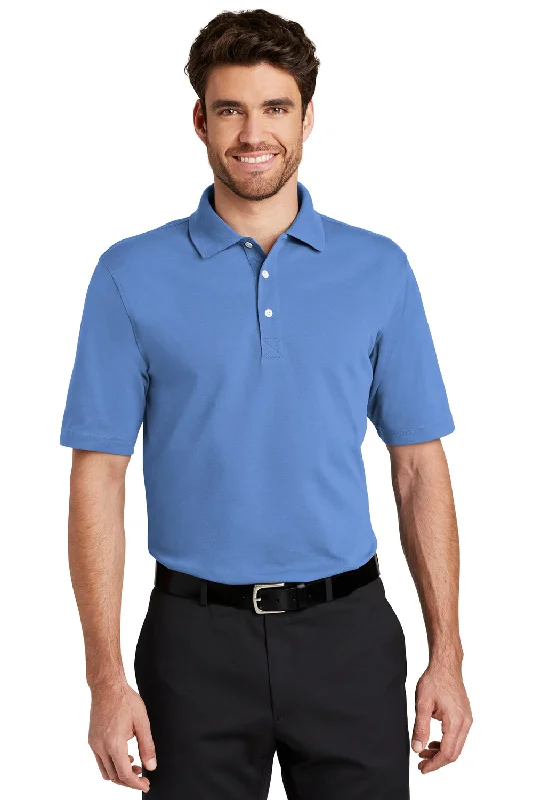 Port Authority Mens Rapid Dry Moisture Wicking Short Sleeve Polo Shirt - Riviera Blue - Closeout