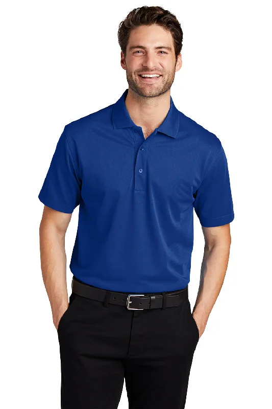 Port Authority Mens Tech Moisture Wicking Short Sleeve Polo Shirt - Bright Royal Blue