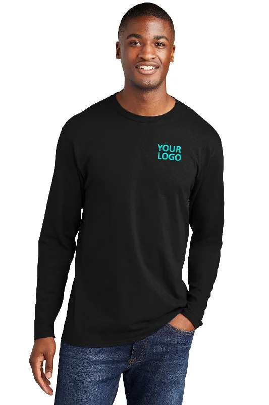 Port & Company Long Sleeve Fan Branded Favorite Tee's, Jet Black