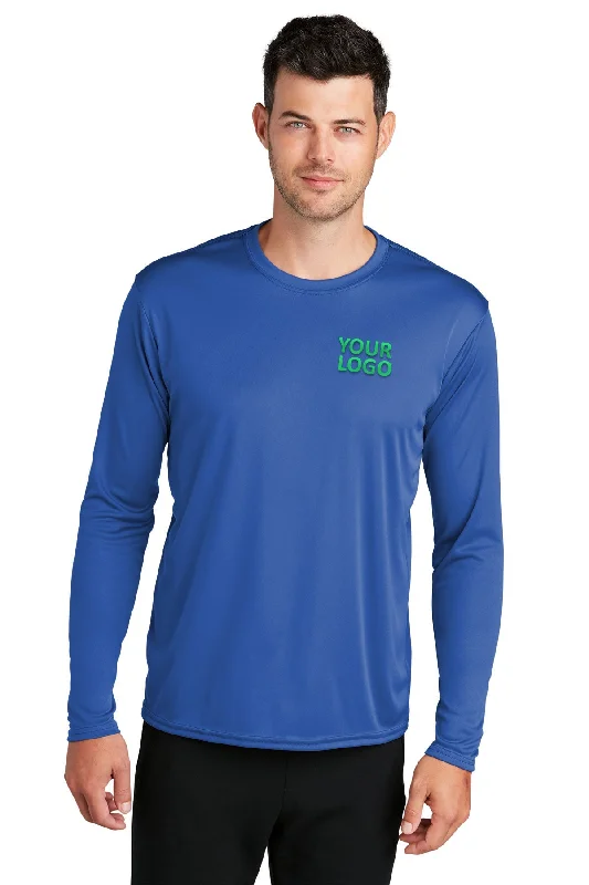 Port & Company Long Sleeve Performance Customized Tee's, Royal