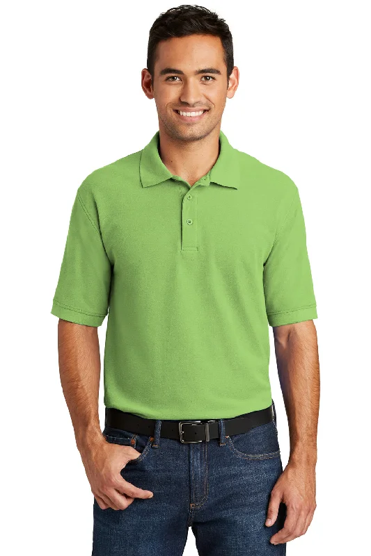 Port & Company Mens Core Stain Resistant Short Sleeve Polo Shirt - Lime Green - Closeout