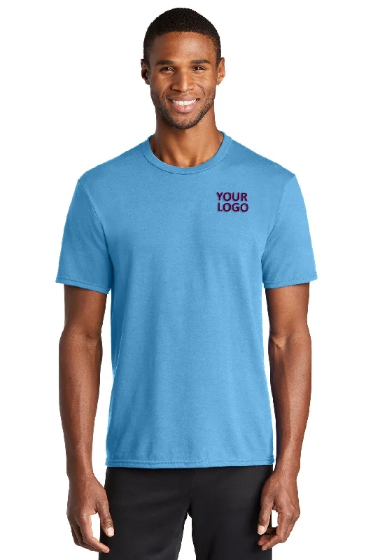 Port & Company Performance Branded Blend Tee's, Aquatic Blue