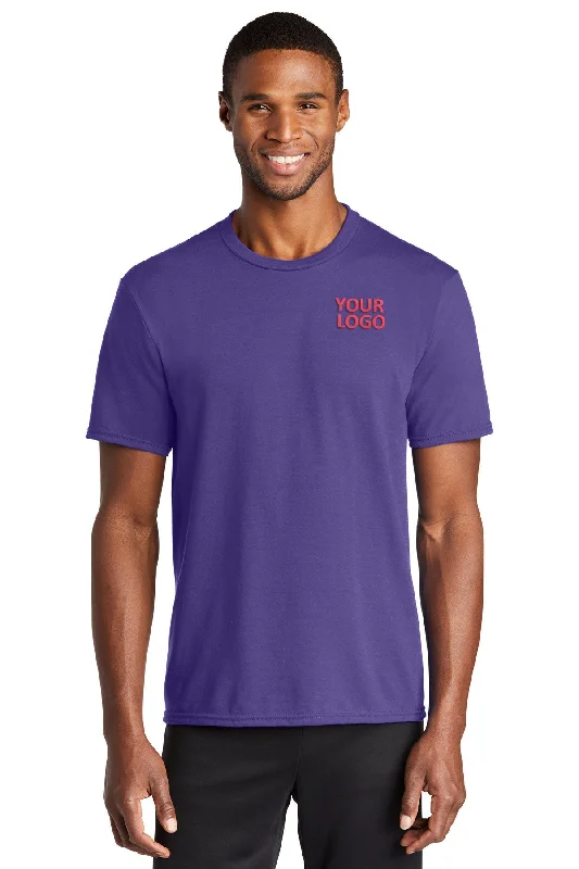 Port & Company Performance Customized Blend Tee's, Purple