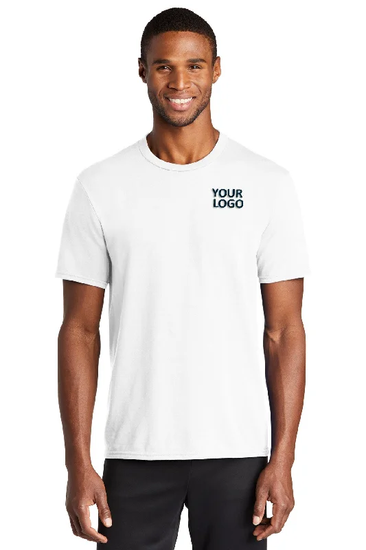 Port & Company Performance Customized Blend Tee's, White