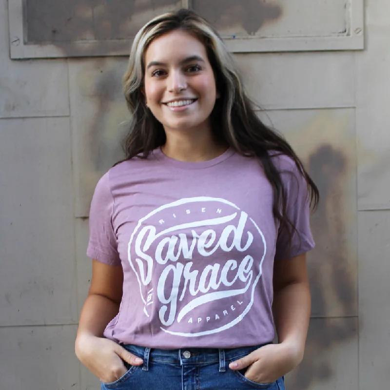 Saved by grace heather tee