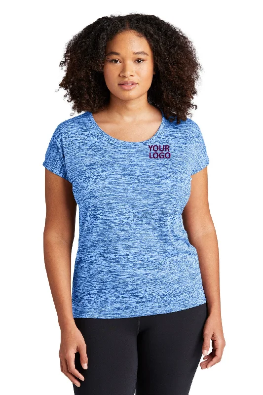 Sport-Tek Ladies PosiCharge Electric Heather Branded Sporty Tee's, True Royal Electric