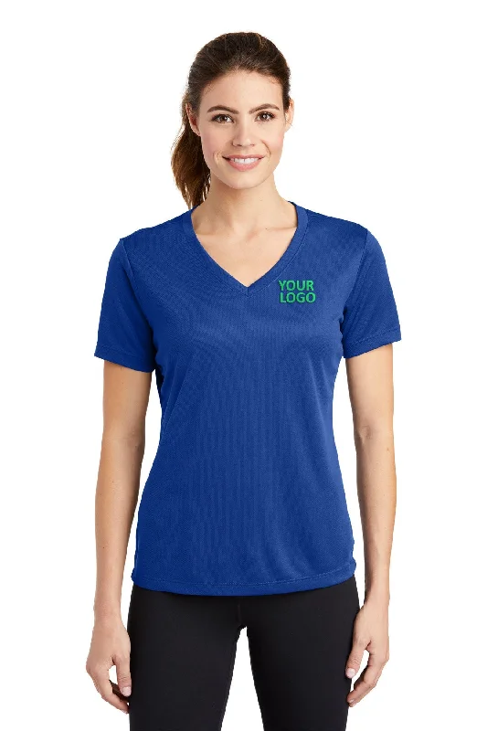 Sport-Tek Ladies PosiCharge Custom RacerMesh V-Neck Tee's, True Royal