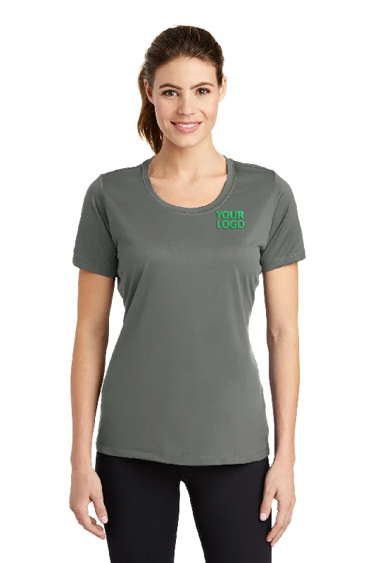 Sport-Tek Ladies PosiCharge Customized Tough Tee's, Dark Smoke Grey