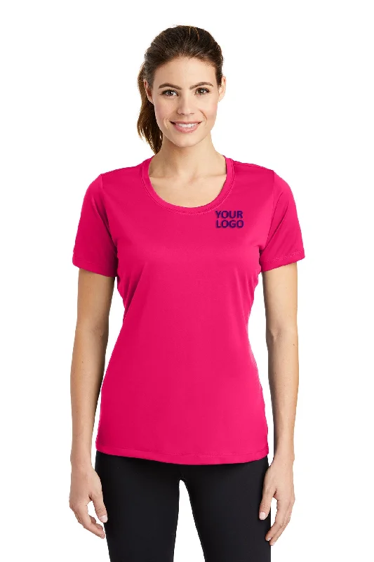 Sport-Tek Ladies PosiCharge Branded Tough Tee's, Pink Raspberry