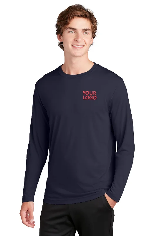 Sport-Tek Long Sleeve PosiCharge Competitor Custom Cotton Touch Tee's, True Navy