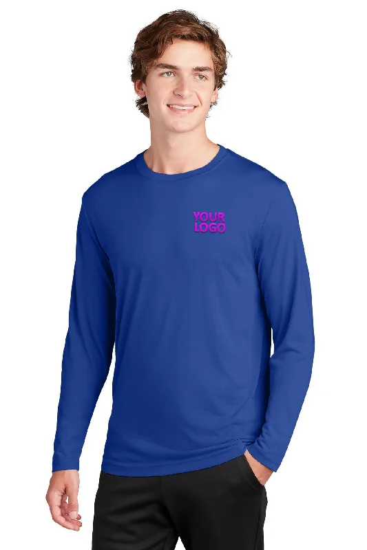 Sport-Tek Long Sleeve PosiCharge Competitor Custom Cotton Touch Tee's, True Royal