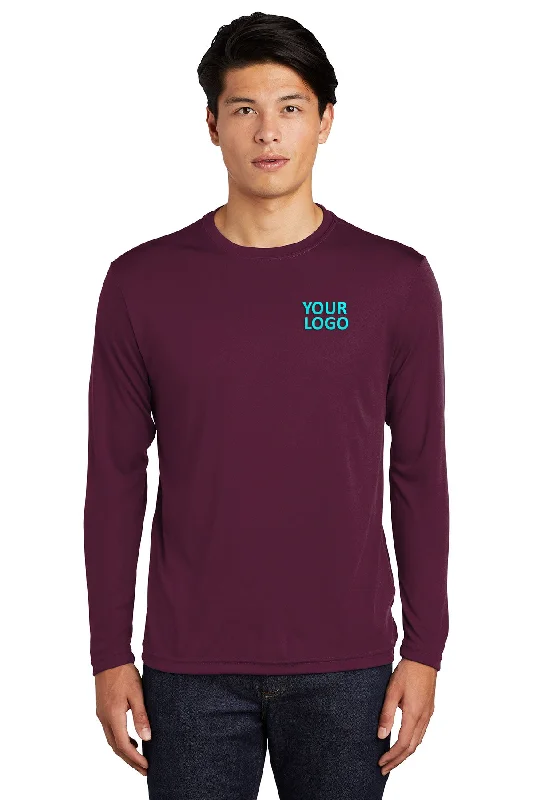 Sport-Tek Long Sleeve PosiCharge Custom Competitor Tee's, Maroon