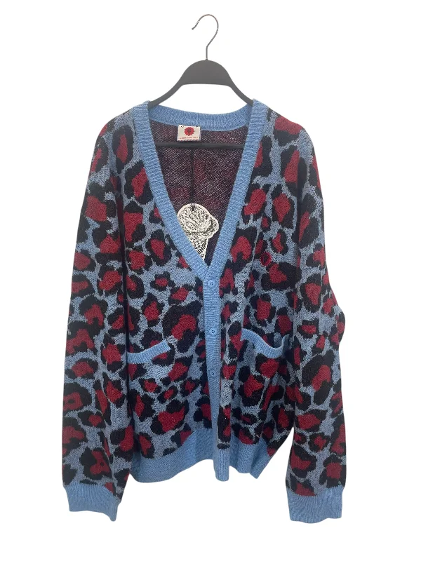 ICE CREAM/BILLIONAIRE BOYS CLUB/Cardigan/L/Animal Pattern/BLU/LEOPARD PRINT